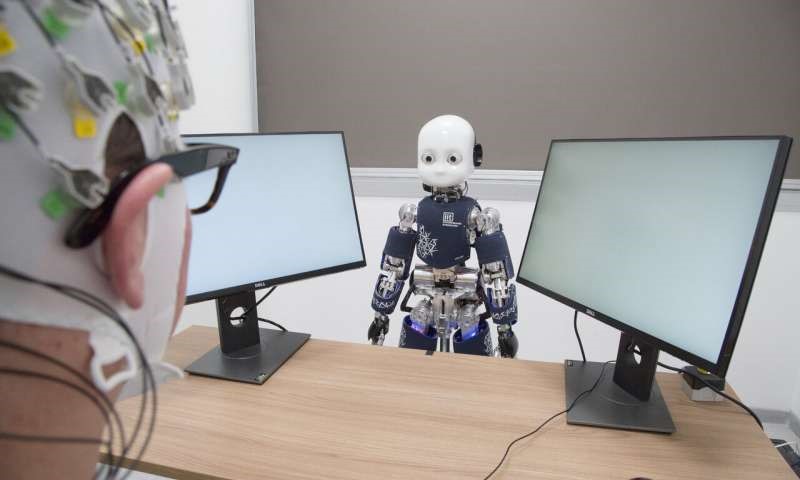 What is your attitude towards a humanoid robot? Your brain activity can tell us!