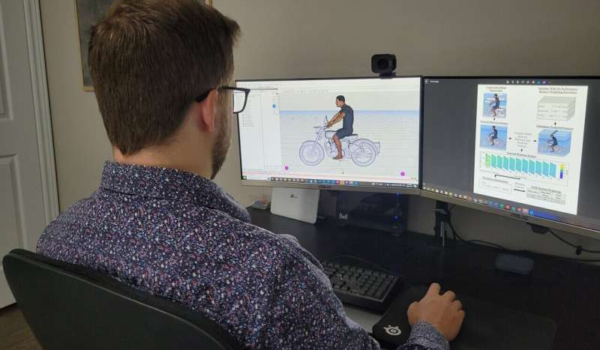 مدل دیجیتال انسان به طراحی موتور سیکلت، بر اساس وضعیت سواری کمک می کند